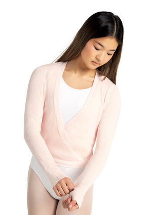 11381W Knit Wrap Sweater / Pink