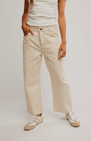 Free People Deep Trance Dropped Boyfriend Jeans - Casual Khaki
