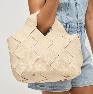 Sol and Selene Resilience Woven Straw Tote- Cream