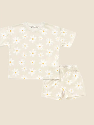 Daisy Short Sleeve Baby Lounge Set - Little Organic Company