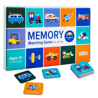 Memory Matching Game 36 Pc - Transportation - 18 Pairs
