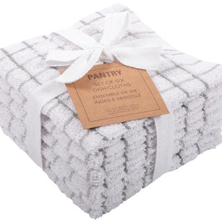 Checkered Terry Dish Cloths: set of 6