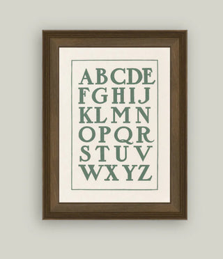 Vintage Alphabet Wall Art 12x16
