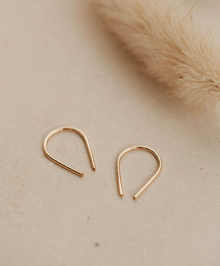 Hello Adorn Tiny Horseshoe Earrings