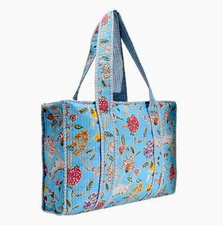 Quilted Print Tote Bag - Large