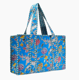 Quilted Print Tote Bag - Large