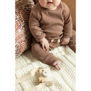 Raglan Lounge Set- Light Brown - Little Organic