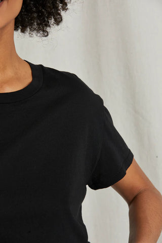 Harley Boxy Crew Tee/ True Black/Perfect White Tee