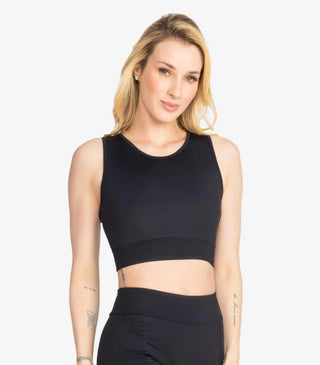 SL218 Sloane Adult Bralette Top w/ Mesh Straps / Black