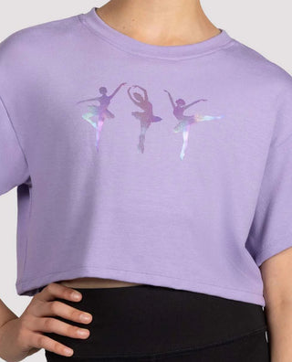 M1563C Ballerina Crop Tee- Lilac