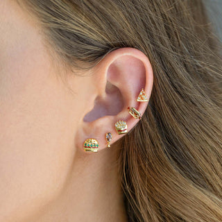 Hot Dogs Studs- Gold