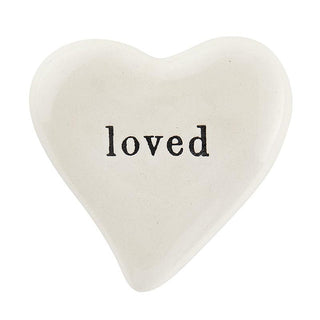 Mini Ceramic Pocket Heart with Words