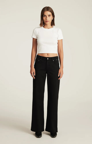 Mavi Sabrina Wide Leg Jeans / Black