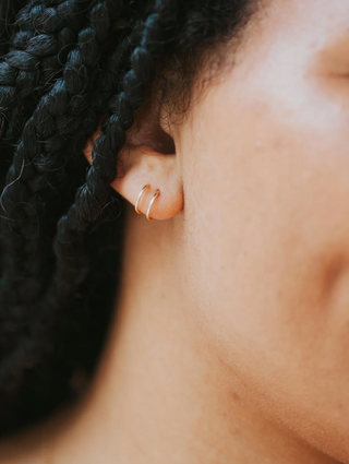Hello Adorn - Double Up Posts Earrings 6mm