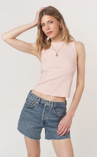 Project Social T- Player Racerback Rib Tank- Cameo Rose