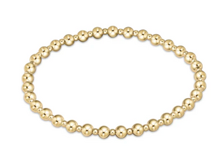 Classic Grateful Pattern Bead Bracelet- Gold / Enewton