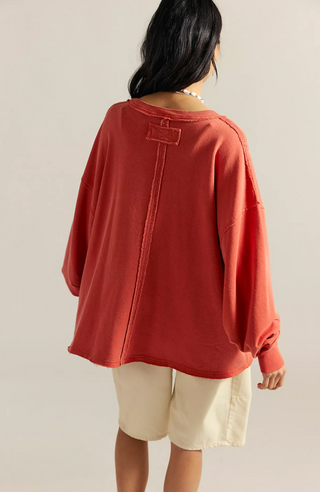 Venice V Neck Graphic Crewneck- Rose Sienna Combo / We The Free