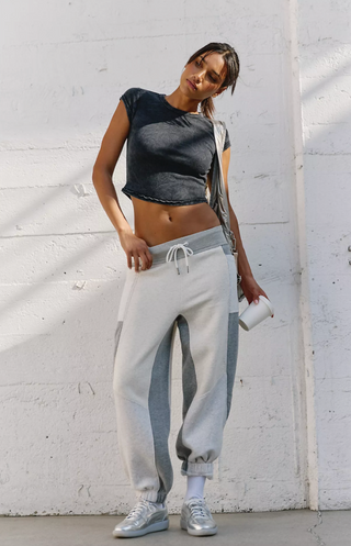Making It Jogger- Heather Grey Combo / Free People