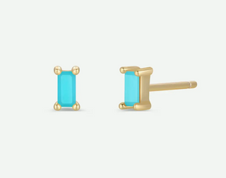 JaxKelly Turquoise Baguette Earrings