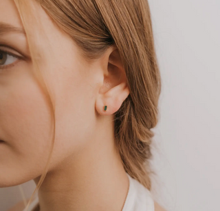 JaxKelly Emerald Baguette Earrings