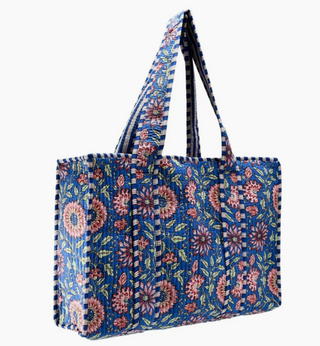 Quilted Print Tote Bag - Large