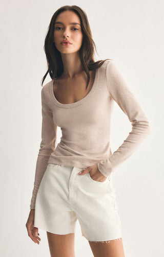 Second Skin Scoop Neck Top / Oatmeal Heather / Z Supply