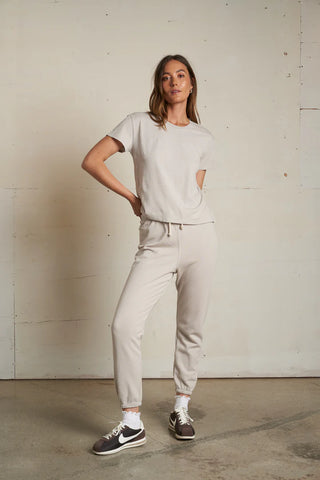 Harley Cotton SS Boxy Crew Tee / Silver / Perfect White Tee