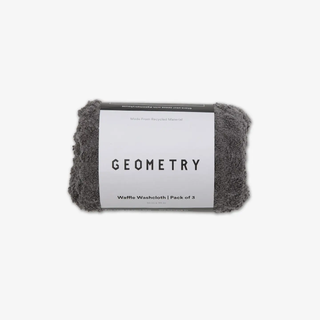 Charcoal Waffle Washcloth Set | Geometry Towels