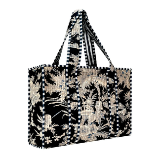 Quilted Print Tote Bag - Large