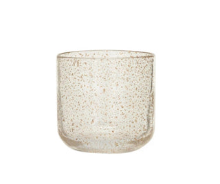 8 oz. Seeded Drinking Glass w/ Gold Color Flecks