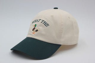 What the Duck Dad Cap - Green/Natural