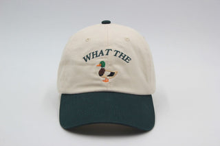 What the Duck Dad Cap - Green/Natural