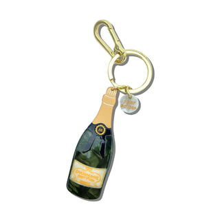 Hand-Painted Champagne Bag Charm/Keychain