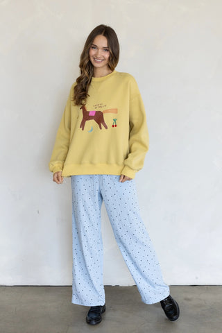 Eliana Polka Dot Pants - Light Blue