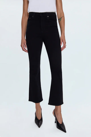 Lennon High Rise Crop Boot Jeans - Noir // Pistola