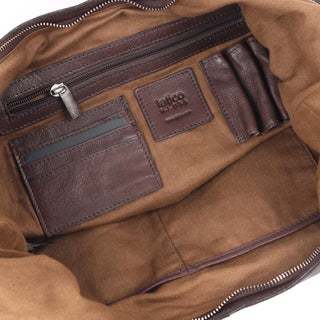 Beacon Stain-Washed Leather Shoulder Bag - Brown // Latico Leathers