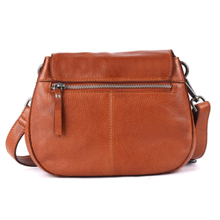 Ridge Stain-Washed Leather Crossbody Bag - Cognac // Latico Leather