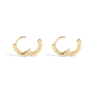 CZ Stone Huggie Earring - Gold 18k PVD
