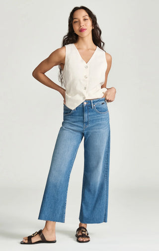 Paloma Crop Jeans -Mid Brushed Flex Blue // Mavi