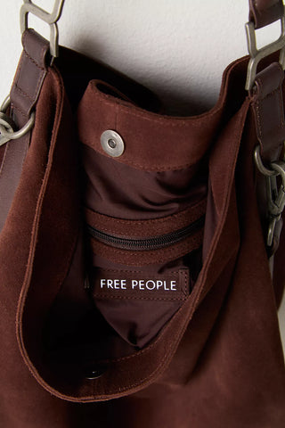 Suzie Suede Slouch Tote - Espresso // Free People