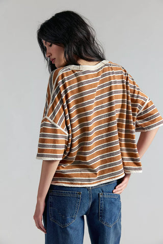 Clean Rugby Tee - Almond Combo // Free People