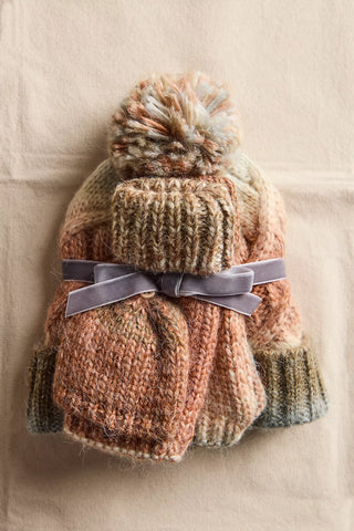 Rainbow Run Hat & Gloves Set / Blue Combo / Free People