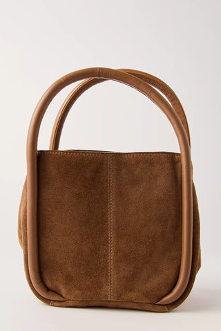 Barlow Bucket Suede Bag - Cognac // Free People