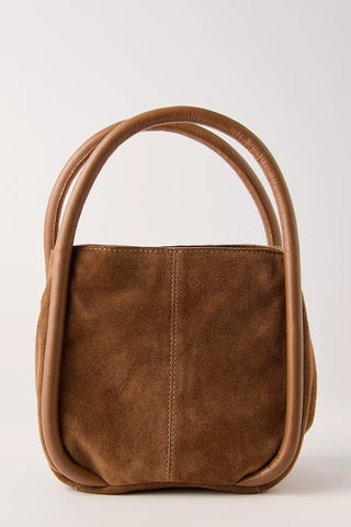 Barlow Bucket Suede Bag - Cognac // Free People