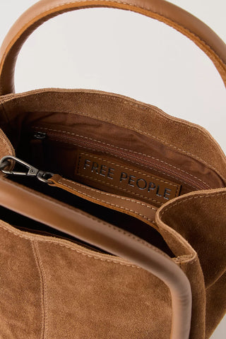 Barlow Bucket Suede Bag - Cognac // Free People