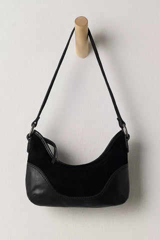 Sindy Leather Shoulder Bag - Black // Free People