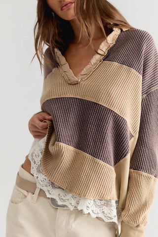 Rainn Thermal Sweater  - Neutral Combo // Free People