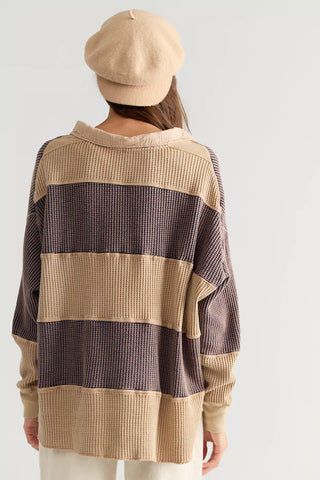 Rainn Thermal Sweater  - Neutral Combo // Free People