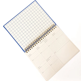 Cobalt Blue Fabric Bound Weekly Desk Pad
