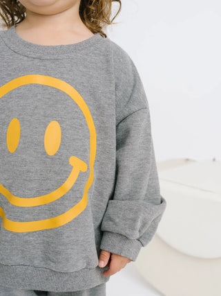 Heather Gray Happy Sweatsuit